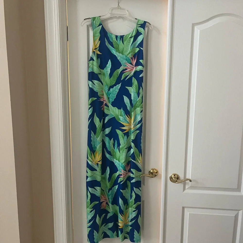 Tommy Bahama Blue and Green Maxi Dress - Picture 3 of 4